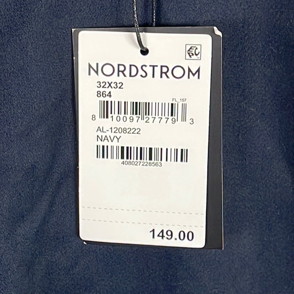 NWT Alton Lane Brushed Motion Performance Chino Trouser Pant Navy Blue Sz 32 - Picture 12 of 15